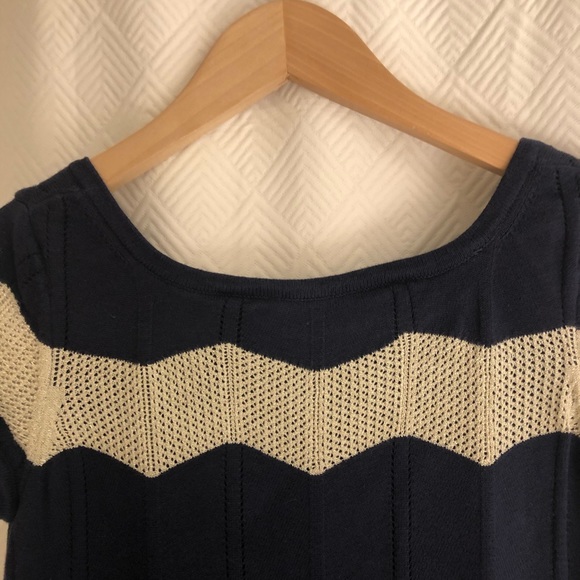 Lily Pulitzer navy and gold knit dress size Large - Picture 3 of 6